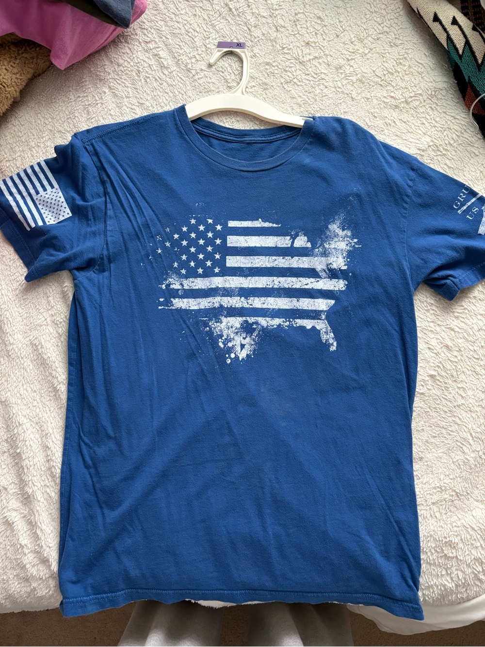 Grunt Style Blue Short-Sleeve Flag Tee